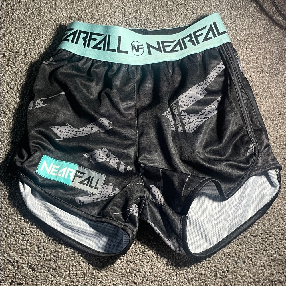 Women's Black and Gray Athletic Shorts